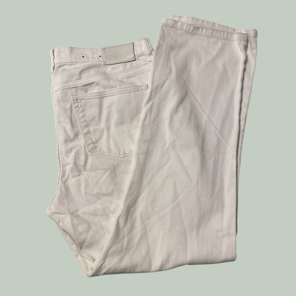 Lauren Jeans Co Ralph Lauren Womens 14 White Classic Straight Leg Denim Jeans
